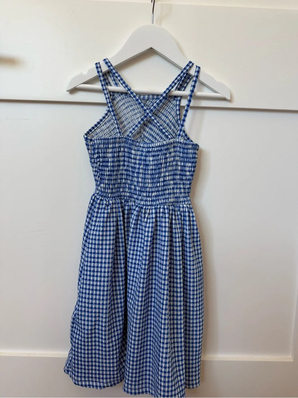 Zara Blue Gingham Strappy Kids Dress